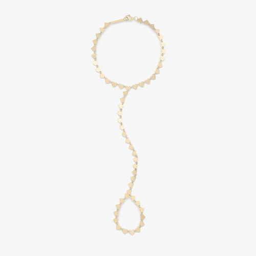 HEART DISC CHAIN HAND LARIAT