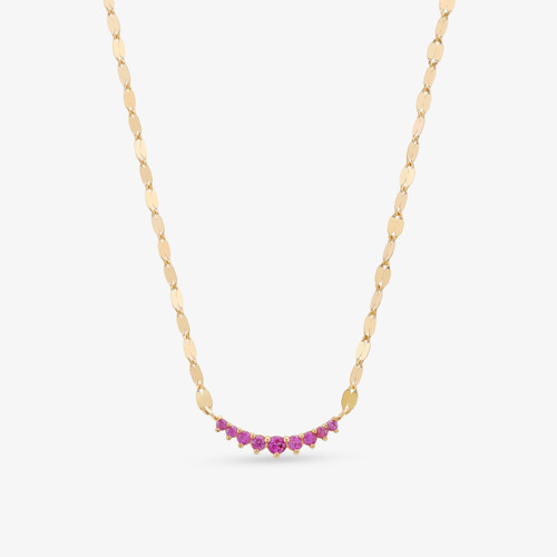 MINI CURVED PINK SAPPHIRE NECKLACE