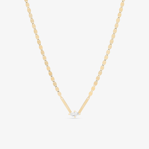 RECTANGLE LINK MARQUIS DIAMOND NECKLACE