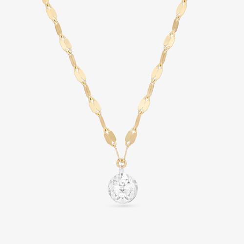 HALF CARAT FLOATING DIAMOND PENDANT NECKLACE