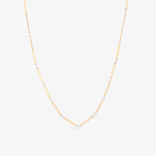 FANCY DIAMOND RECTANGLE STATION NECKLACE