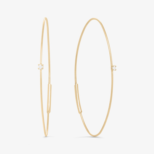 Small Wire Oval Magic Hoop with Diamonds-1