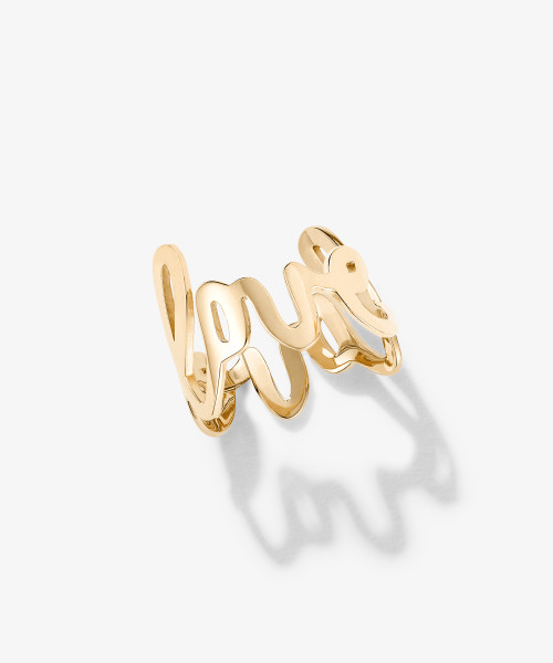 ALL GOLD CURSIVE LOVE RING-1
