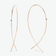 14K yellow gold upside down hoops small with diamonds