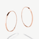 14K rose gold magic hoops small flat