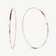 14K rose gold magic hoops large flat with diamonds