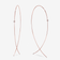 14K rose gold upside down hoops large with diamonds