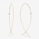 14K yellow gold upside down hoops large with diamonds