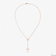 14K rose gold crossary lariat necklace