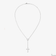 14K white gold crossary lariat necklace