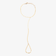 14K yellow gold petite nude chain hand lariat