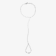 14K white gold petite nude chain hand lariat