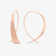 14K rose gold upside down hoops small glam