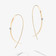 Small Flat Upside Down Hoops with Diamonds -3