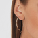 Upside down hoops small flat with diamonds - on model