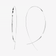14K white gold upside down hoops large flat