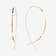 14K yellow gold upside down hoops large flat