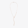 14K rose gold nude lariat necklace