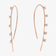 14K rose gold small multi solo diamond hooked on hoops
