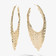 OBLONG 50MM BLAKE FRINGE HOOPS - 1
