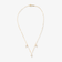 14K yellow gold triple cross diamond necklace
