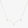 14K yellow gold triple cross diamond necklace