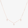 14K rose gold triple cross diamond necklace
