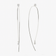 14K white gold solo dangle diamond hooked on hoops