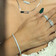 Single strand disc bracelet - on model