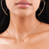Baguette diamond pendant necklace - on model