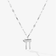 14K white gold chai charm necklace