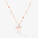 14K rose gold chai charm necklace