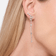 5 piece pear diamond ear crawlers - on model