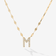 14K yellow gold diamond initial pendant necklace