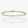 14K yellow gold vertical row baguette diamond tennis bracelet