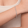 Vertical row baguette diamond tennis bracelet - on model