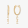 BAGUETTE CUT DIAMOND DANGLE HUGGIES