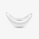 14K white gold thin curved bubble ring