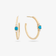 TURQUOISE & DIAMOND SMALL HOOPS