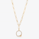 14K yellow gold eclipse diamond paperclip lariat necklace
