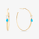 TURQUOISE & DIAMOND MEDIUM HOOPS