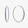 GRADUATED BLUE DIAMOND INSIDE OUT LARGE HOOPS