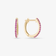 14K yellow gold mini pink sapphire huggies
