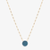 BLUE DIAMOND LARGE DISC PENDANT NECKLACE