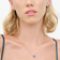 BLUE DIAMOND LARGE DISC PENDANT NECKLACE