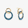BLUE DIAMOND INTERLOCKING CIRCLE STUDS