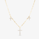 BAGUETTE CUT TRIPLE CROSS DIAMOND PENDANT NECKLACE