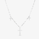 BAGUETTE CUT TRIPLE CROSS DIAMOND PENDANT NECKLACE