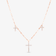 BAGUETTE CUT TRIPLE CROSS DIAMOND PENDANT NECKLACE