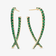 EMERALD SMALL FRONT TO BACK UPSIDE DOWN HOOPS™